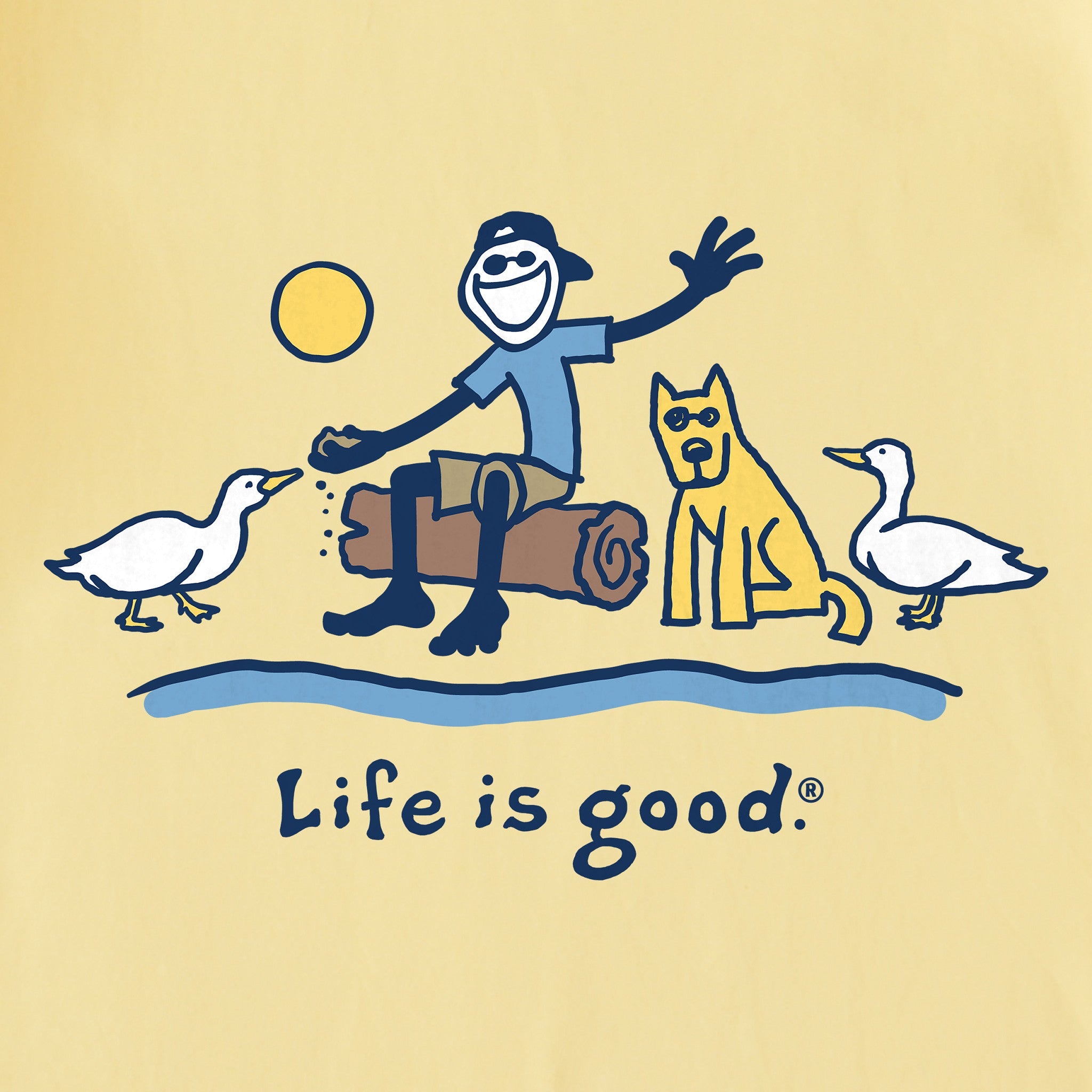 Kids Jake and Rocket Ducks Short Sleeve Crusher Tee
