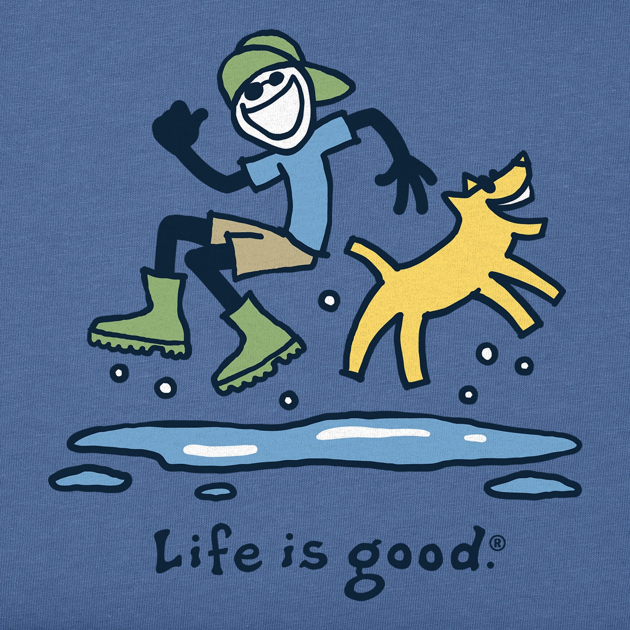 Kids Jake and Rocket Puddle Short Sleeve Crusher Tee
