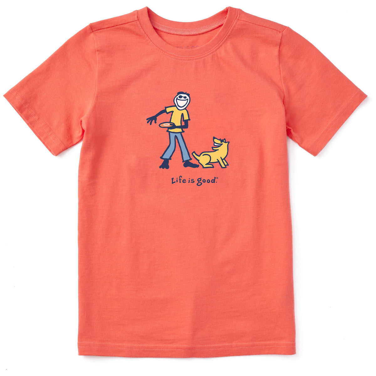 Kids Jake and Rocket Frisbee Short Sleeve Crusher Tee