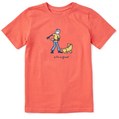 Kids Jake and Rocket Frisbee Short Sleeve Crusher Tee