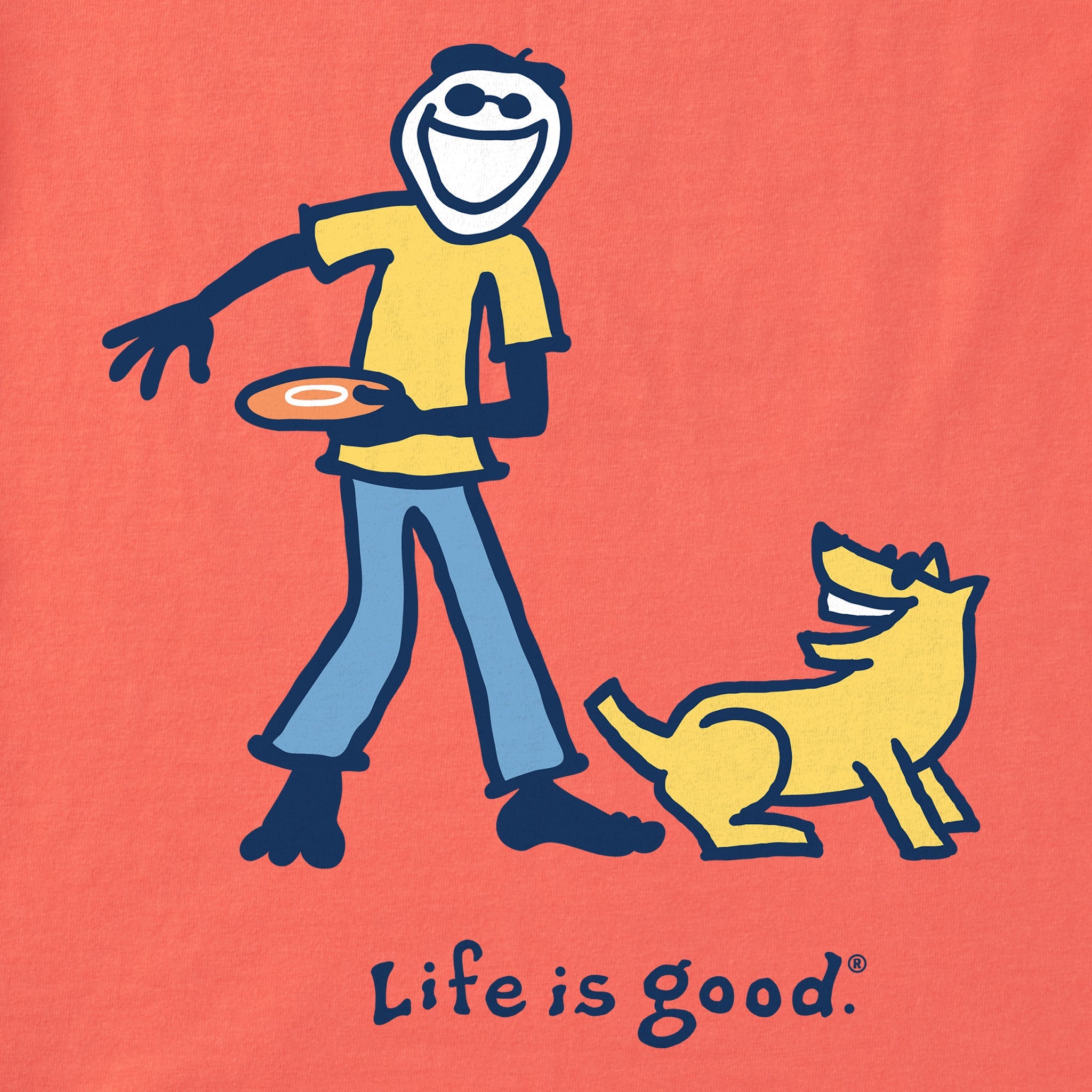 Kids Jake and Rocket Frisbee Short Sleeve Crusher Tee