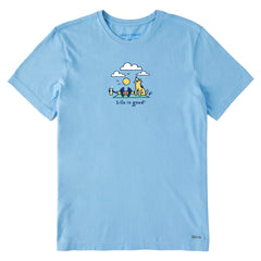 Men's Jake and Rocket Clouds Short Sleeve Crusher Tee