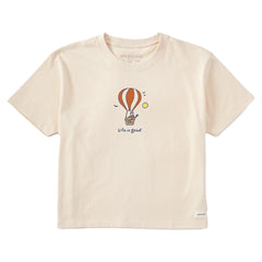 Women's Jake and Rocket Balloon Short Sleeve Crusher Boxy Tee