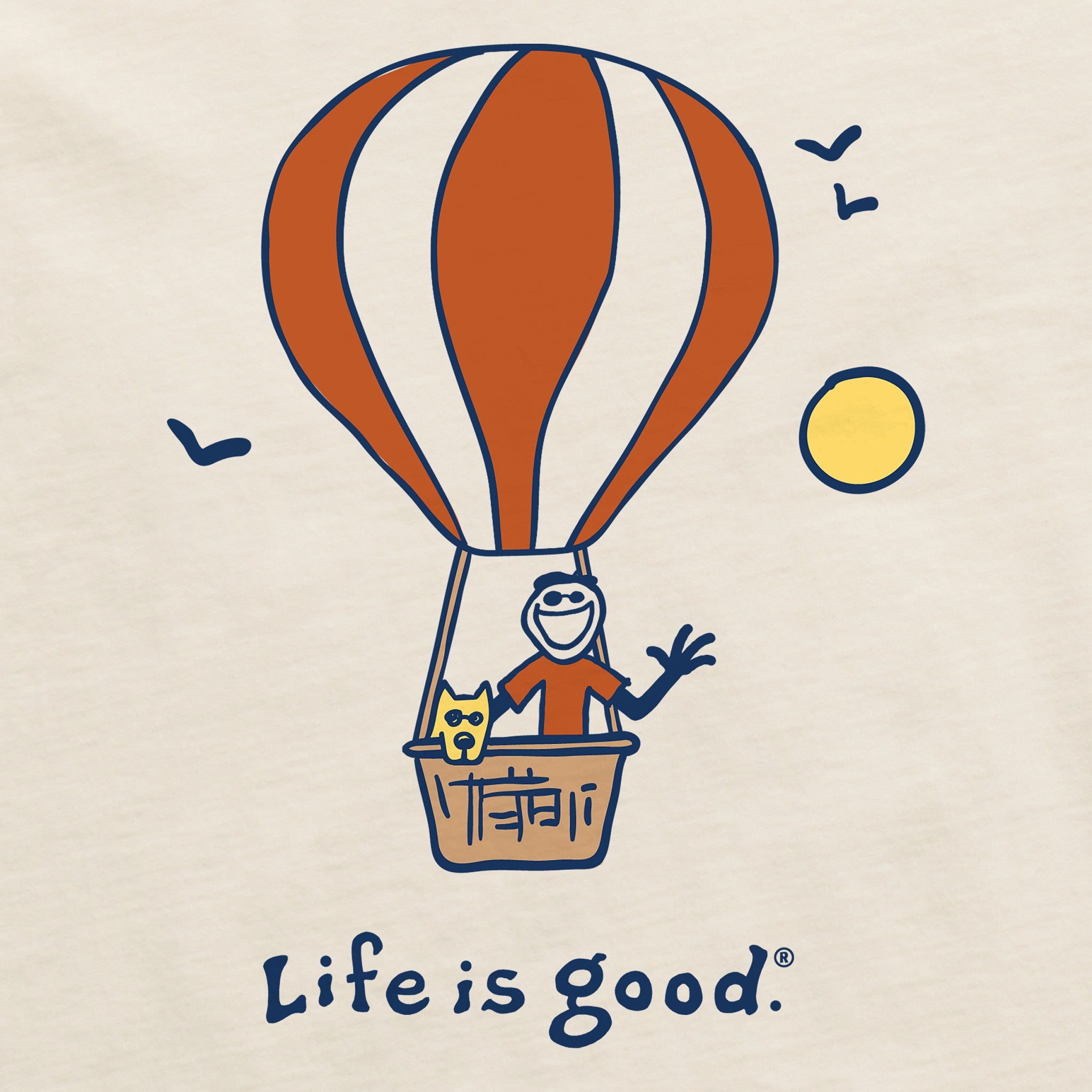Women's Jake and Rocket Balloon Short Sleeve Crusher Boxy Tee