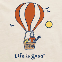 Women's Jake and Rocket Balloon Short Sleeve Crusher Boxy Tee