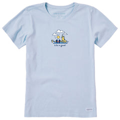 Women's Jake and Rocket Clouds Short Sleeve Crusher Tee