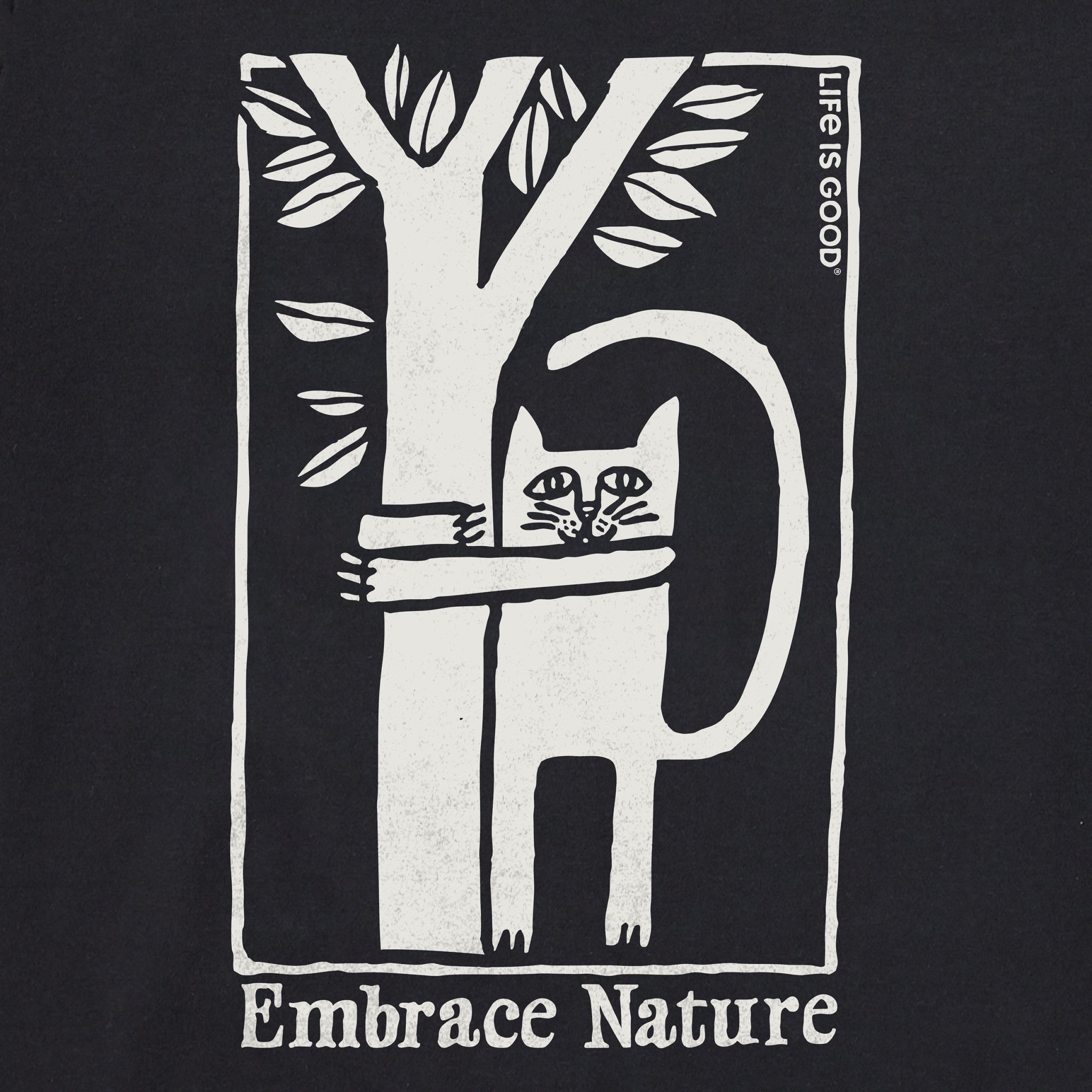 Women's Embrace Nature Cat Long Sleeve Crusher Tee