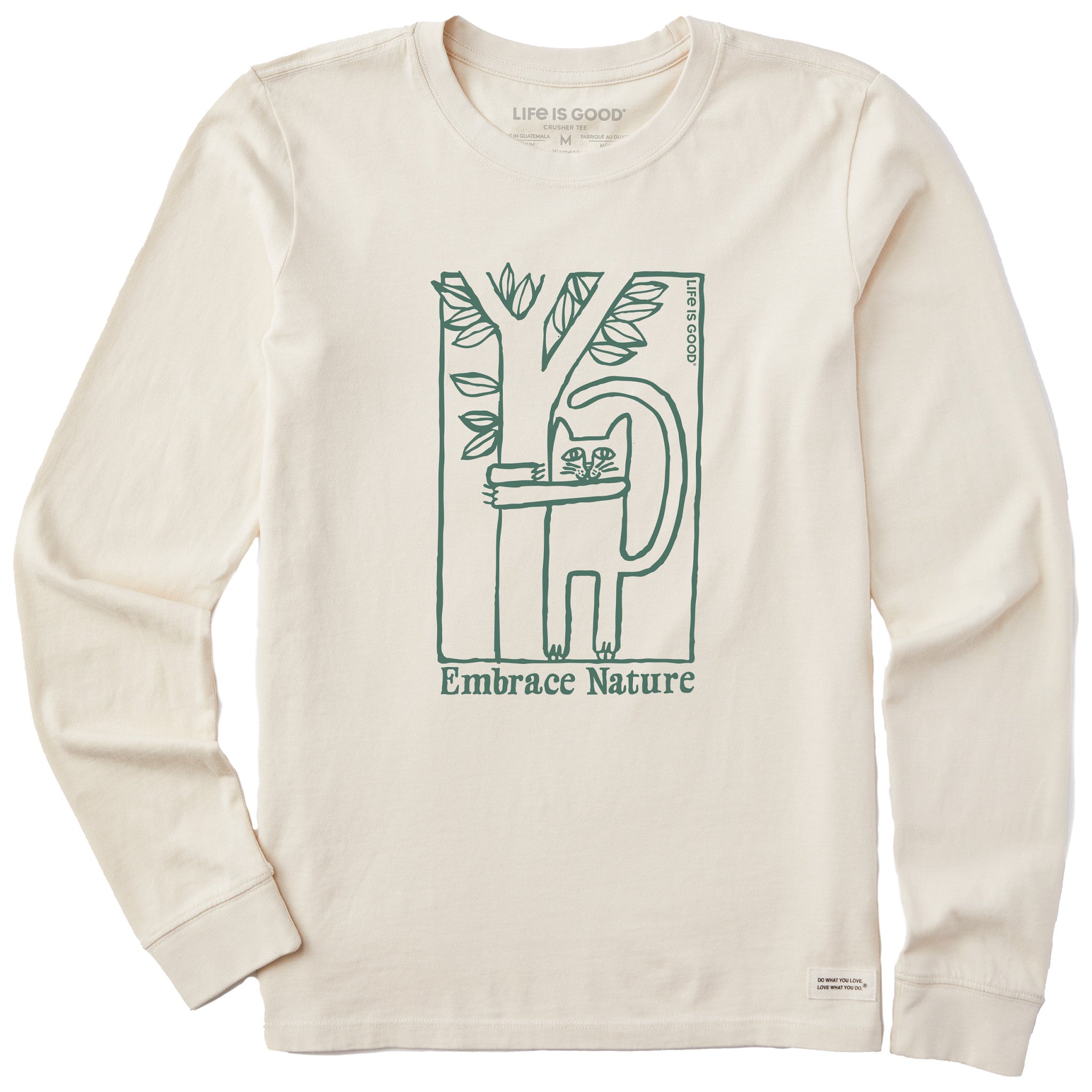 Women's Embrace Nature Cat Long Sleeve Crusher Tee