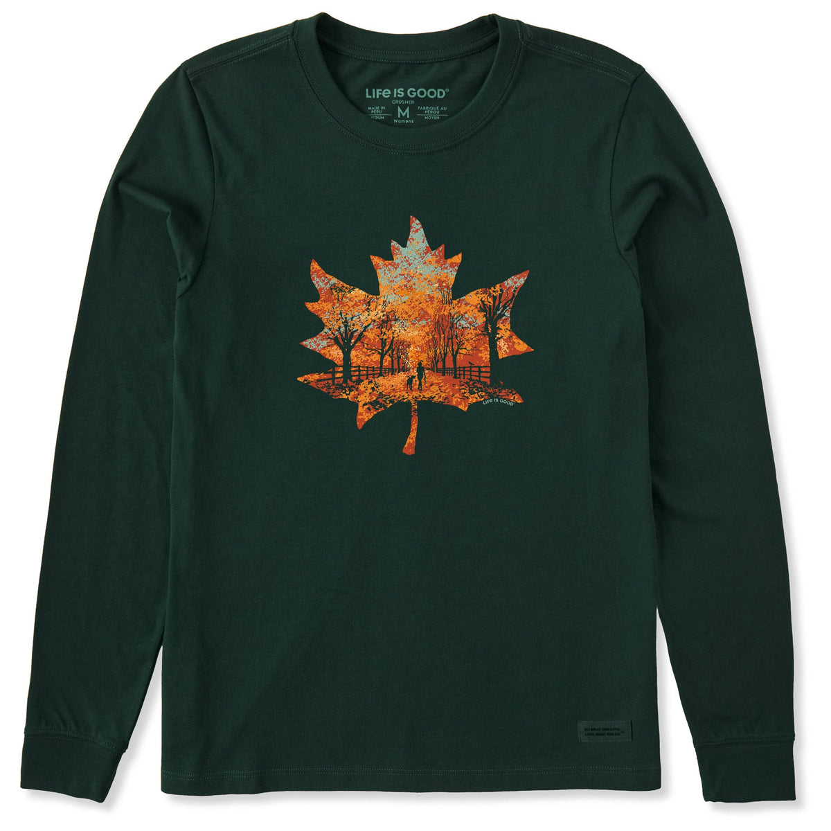 Women's Leaf Your Worries Behind Long Sleeve Crusher Tee