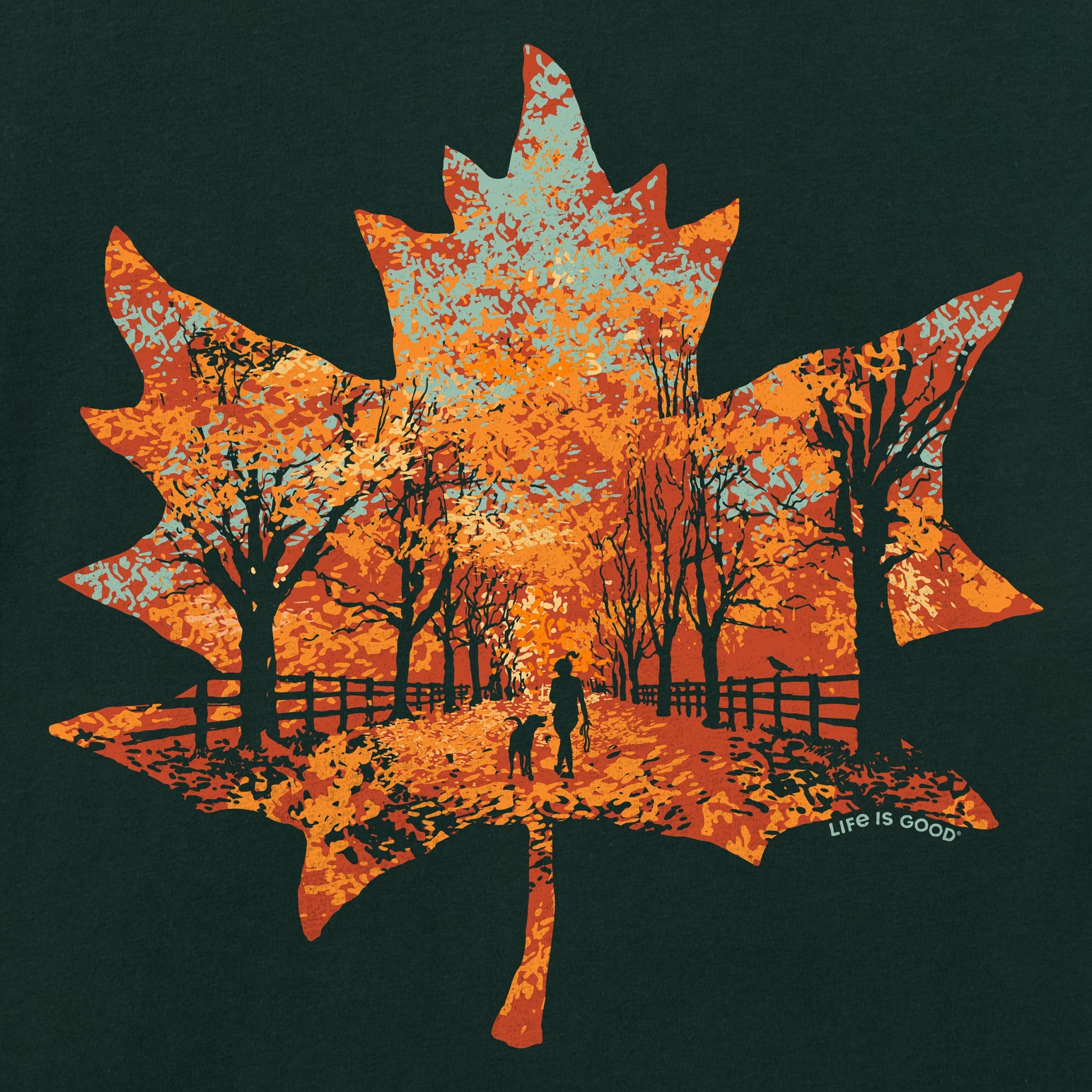 Women's Leaf Your Worries Behind Long Sleeve Crusher Tee
