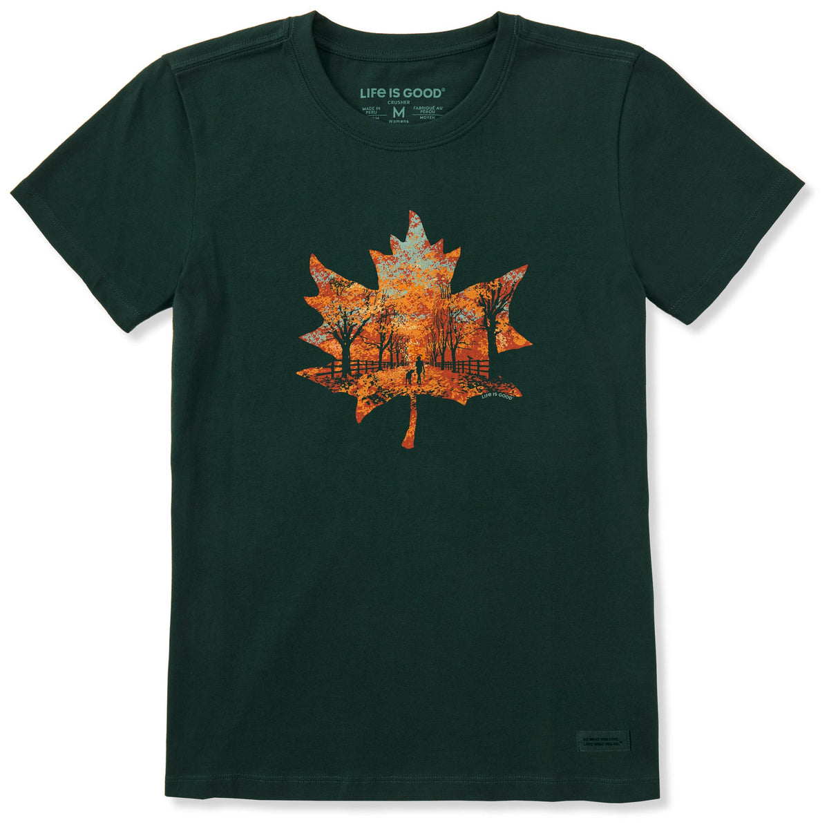 Women's Leaf Your Worries Behind Short Sleeve Crusher Tee