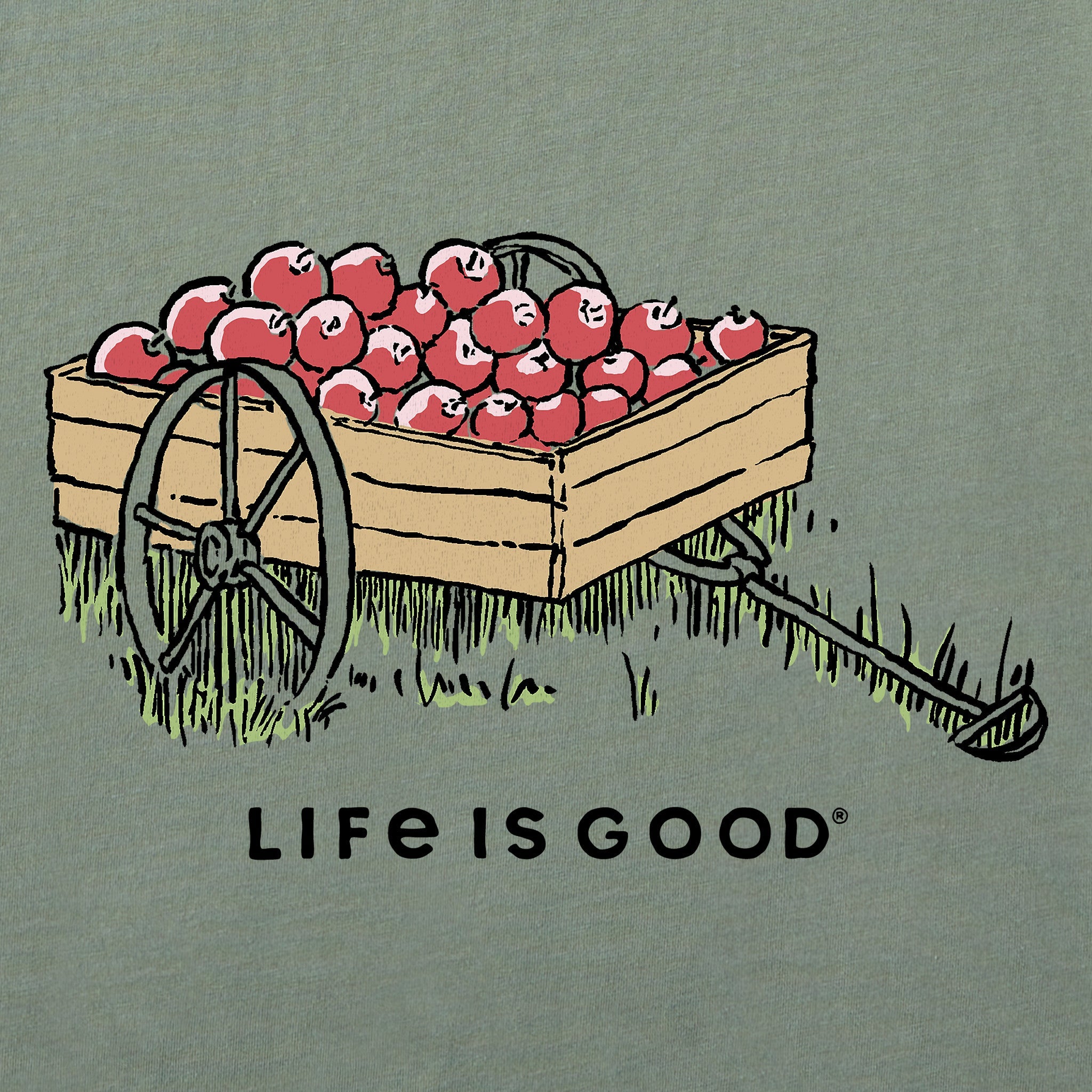 Women's Apple Wagon Short Sleeve Crusher Tee