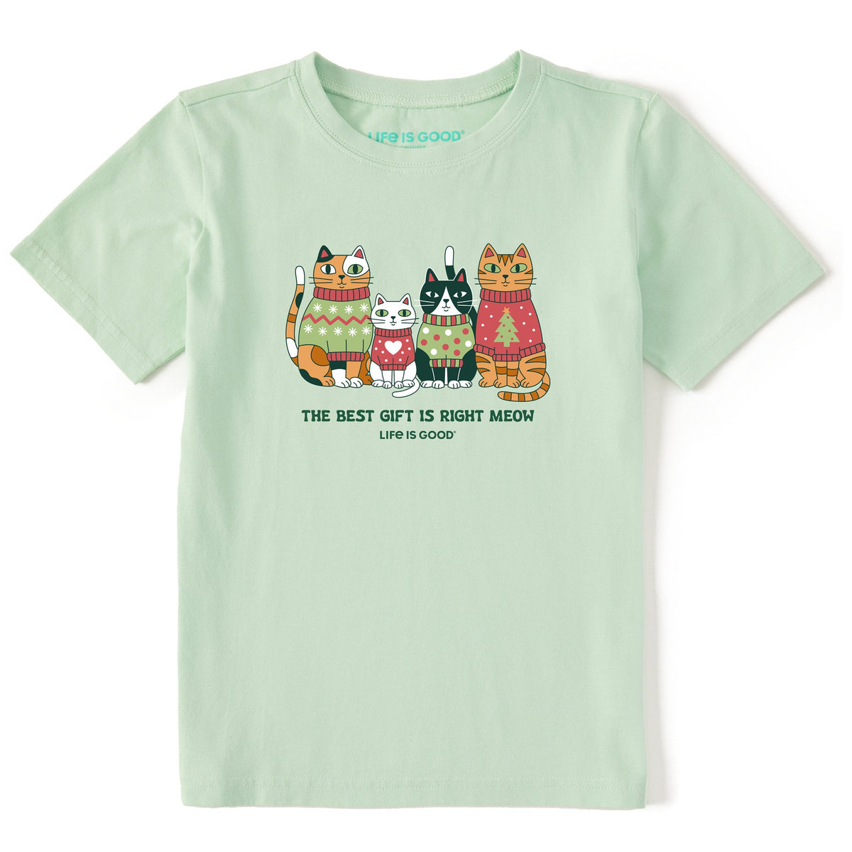 Kids The Best Gift is Right Meow Short Sleeve Crusher Tee
