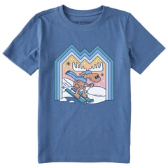 Kids Ski Moose Short Sleeve Crusher Tee