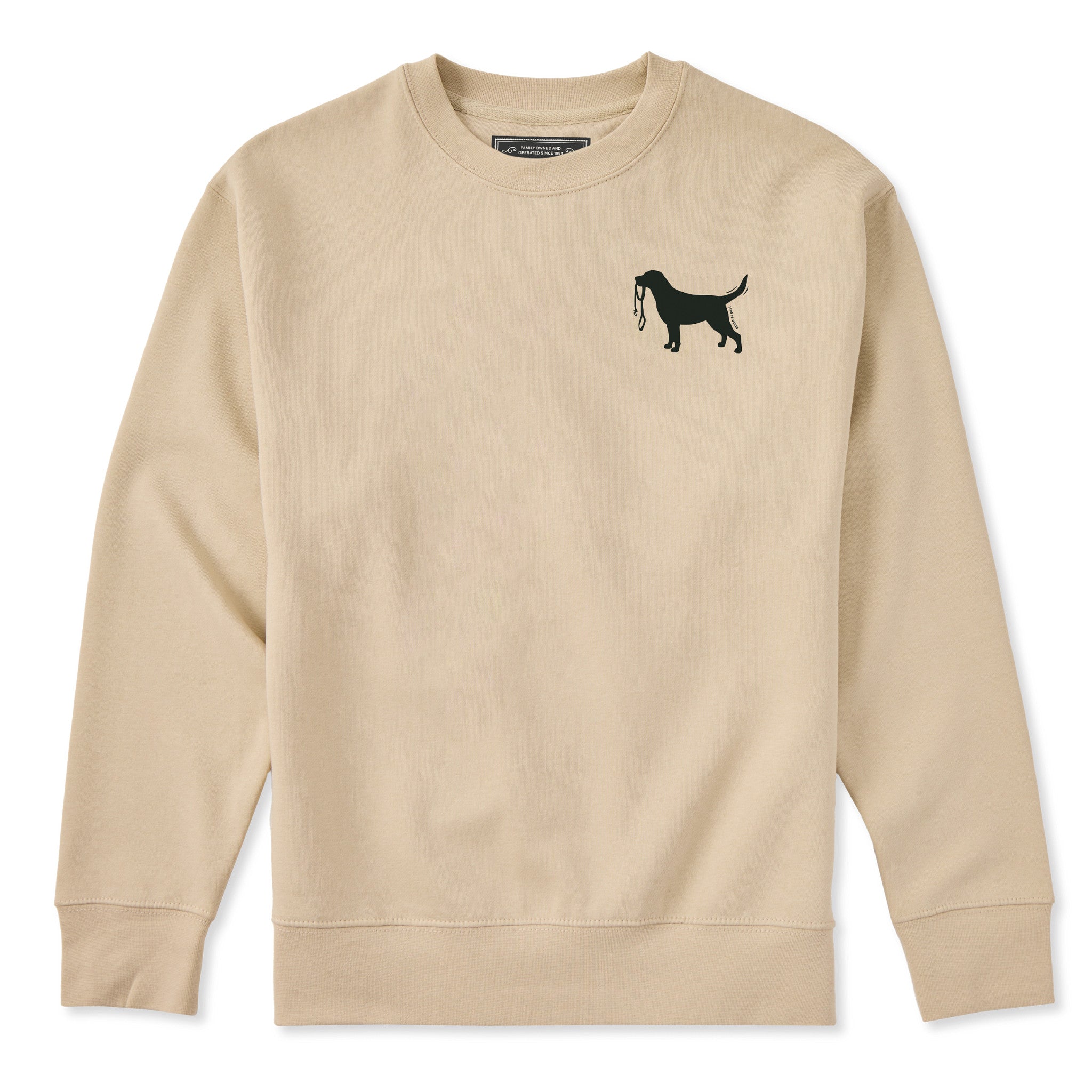Adult Unisex Labrador Leash Every Wear Crew Sweatshirt