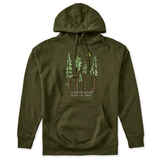 Adult Unisex Life is Good Among the Trees Every Wear Hoodie Sweatshirt