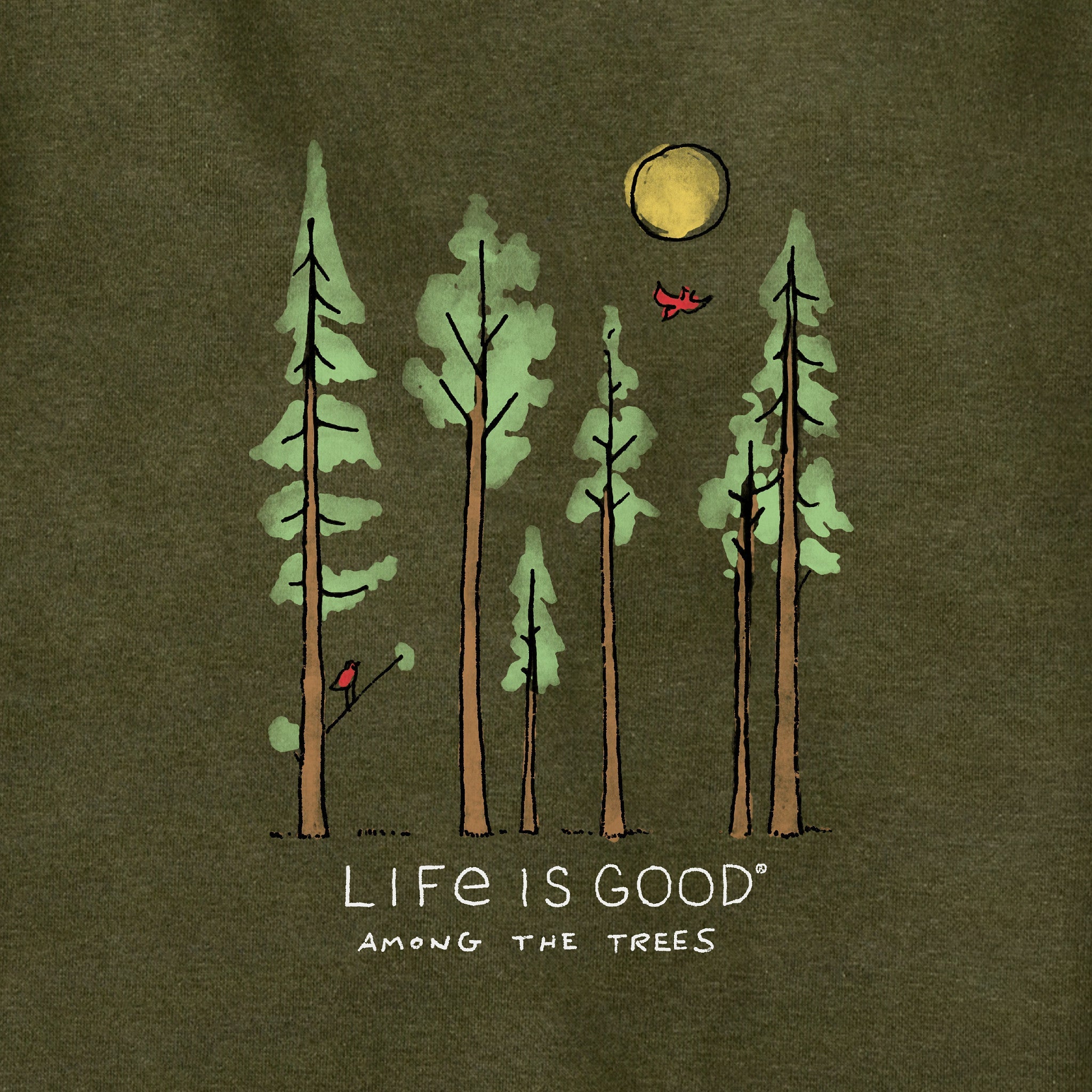 Adult Unisex Life is Good Among the Trees Every Wear Hoodie Sweatshirt
