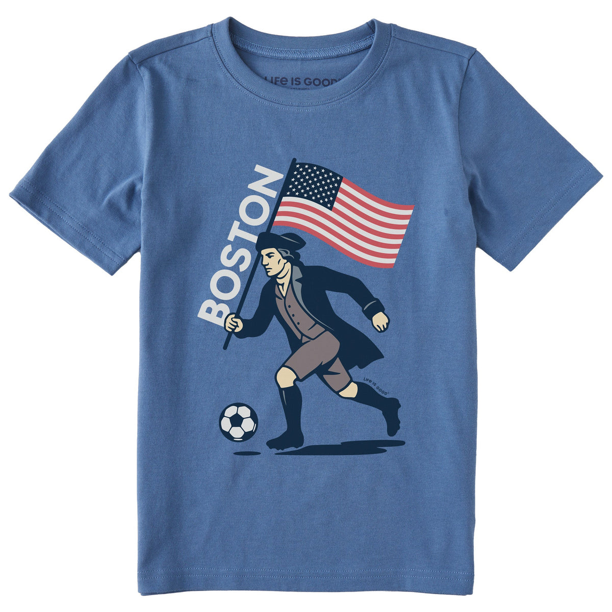 Kids Boston USA Soccer Short Sleeve Crusher Tee