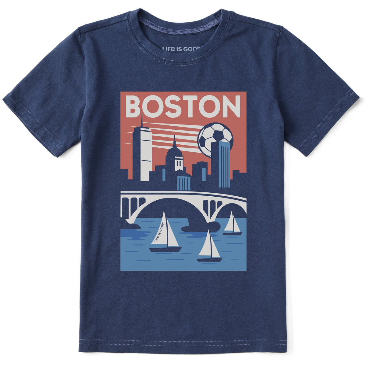 Kids Boston Soccer Short Sleeve Crusher Tee