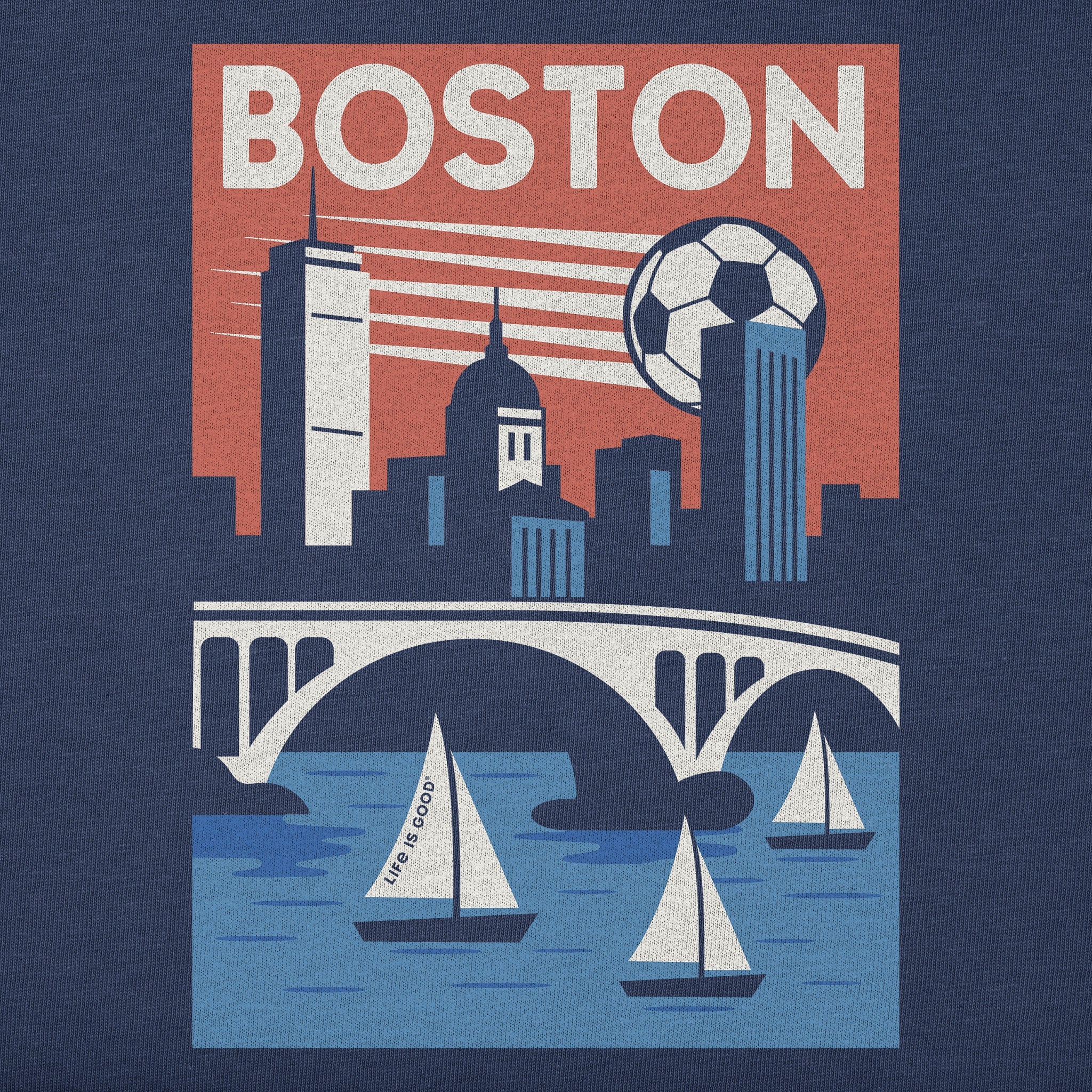 Kids Boston Soccer Short Sleeve Crusher Tee