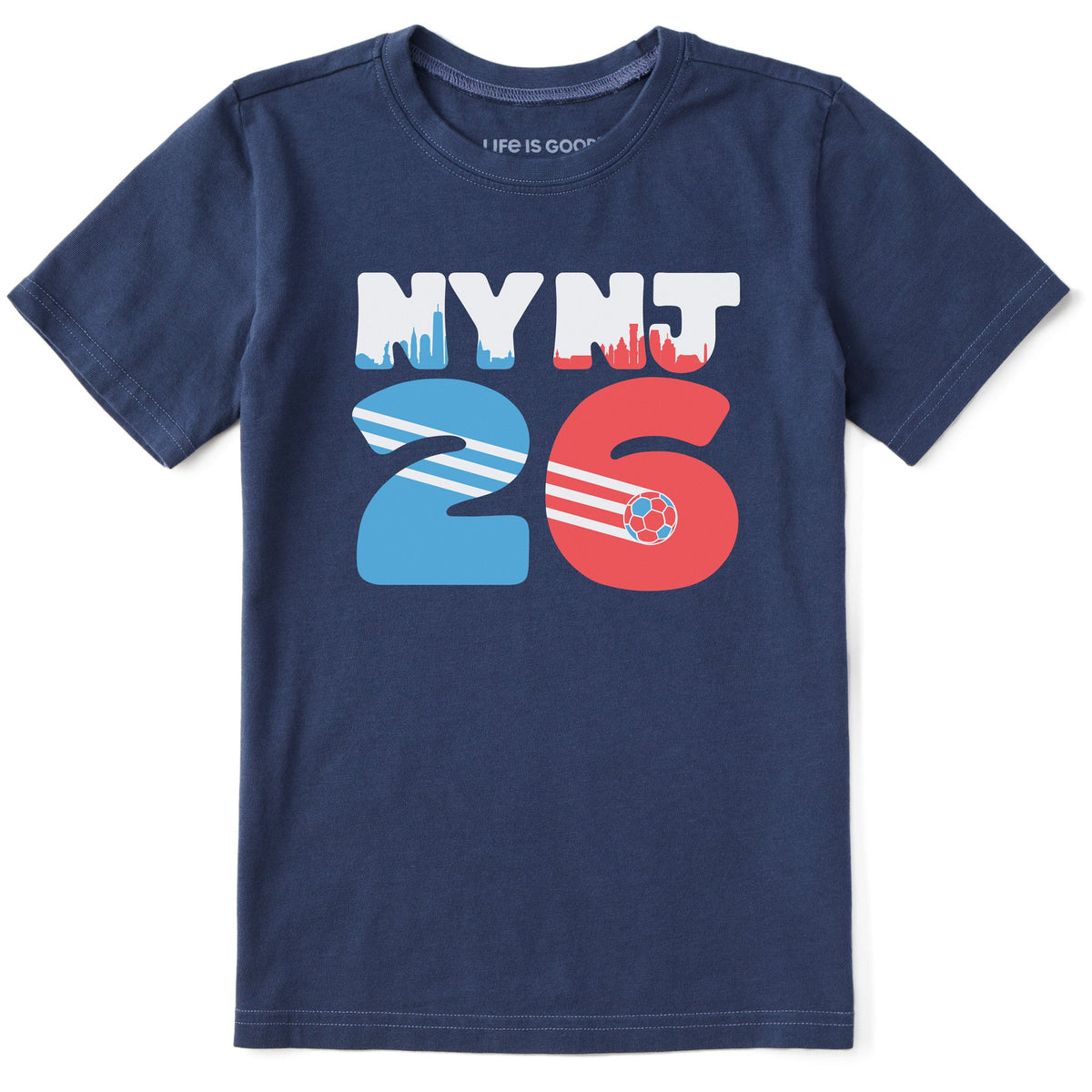 Kids NY NJ 26 Short Sleeve Crusher Tee