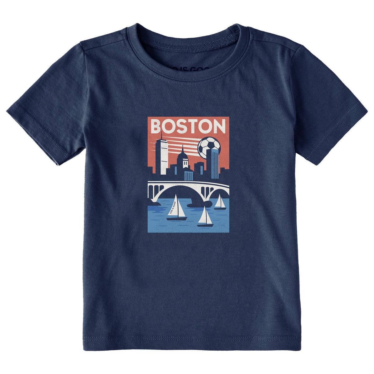 Toddler Boston Soccer Short Sleeve Crusher Tee