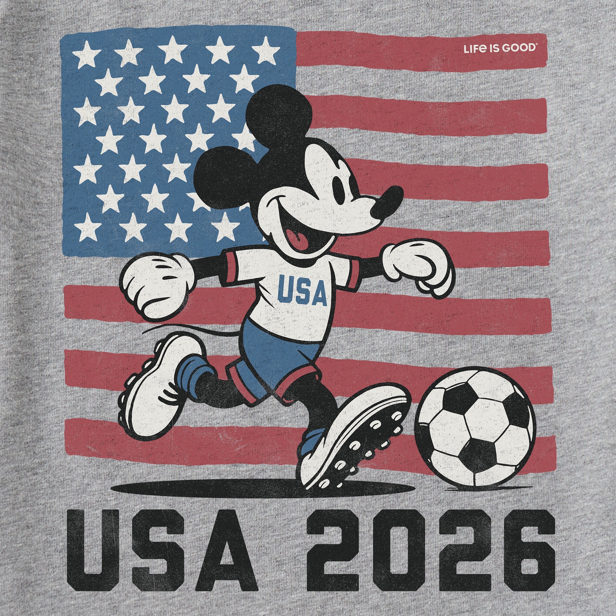 Men's Steamboat Willie Soccer Short Sleeve Tee