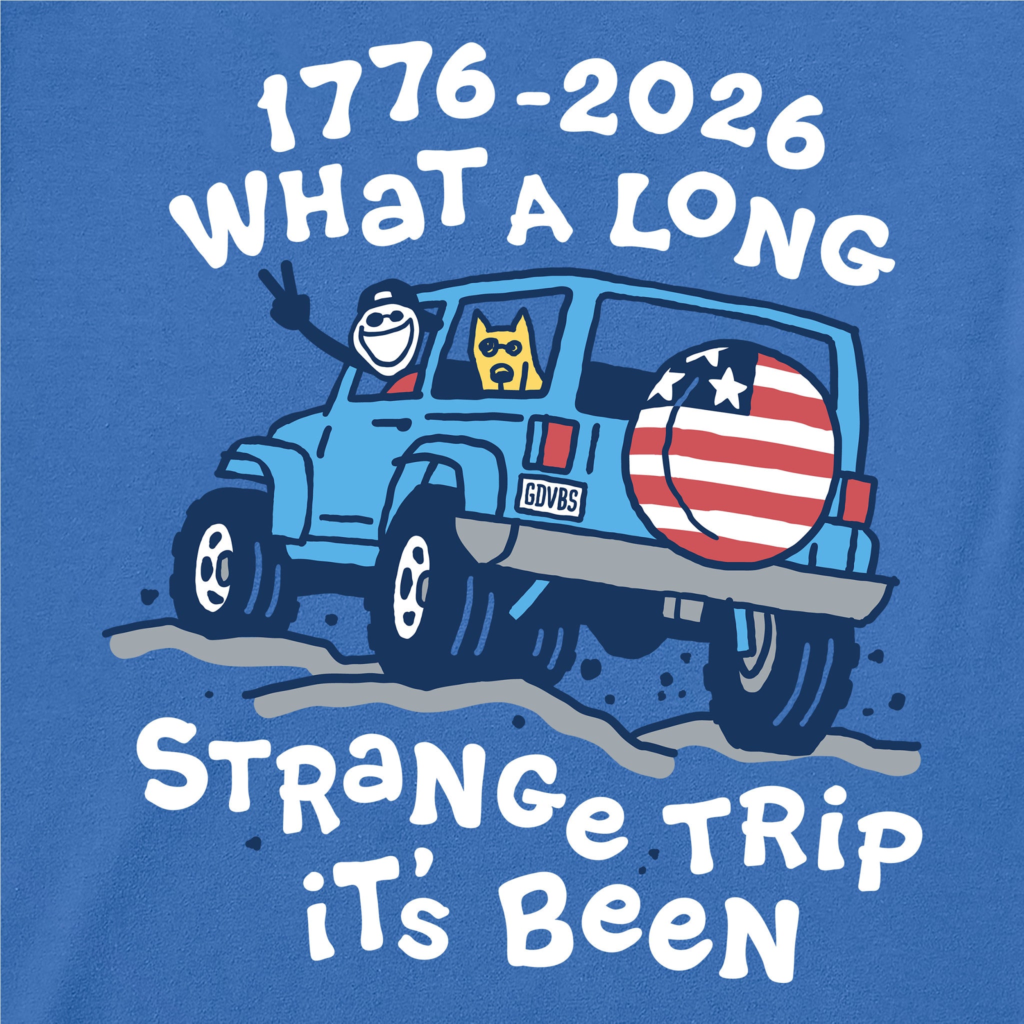 Men's What a Long Strange USA Trip Short Sleeve Crusher Tee