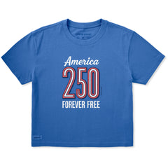 Women's America 250 Forever Free Short Sleeve Crusher Boxy Tee