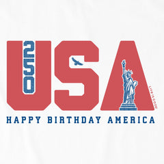 Women's Happy Birthday USA Short Sleeve Tee