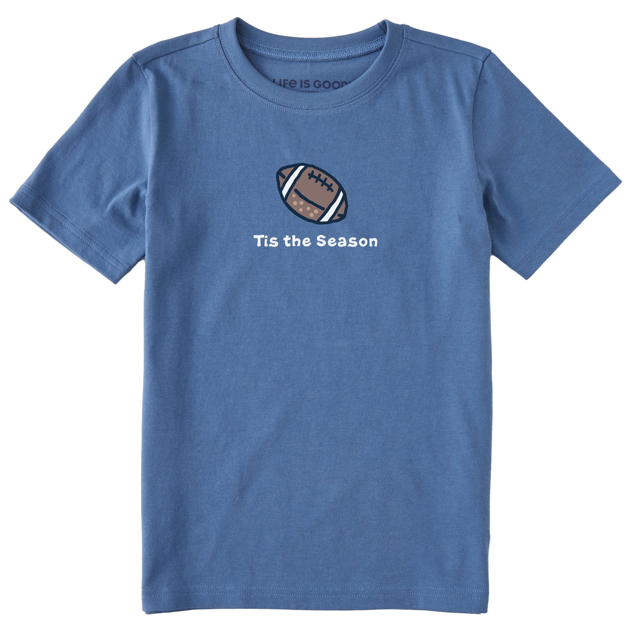 Kids Tis the Season Football Short Sleeve Crusher Tee