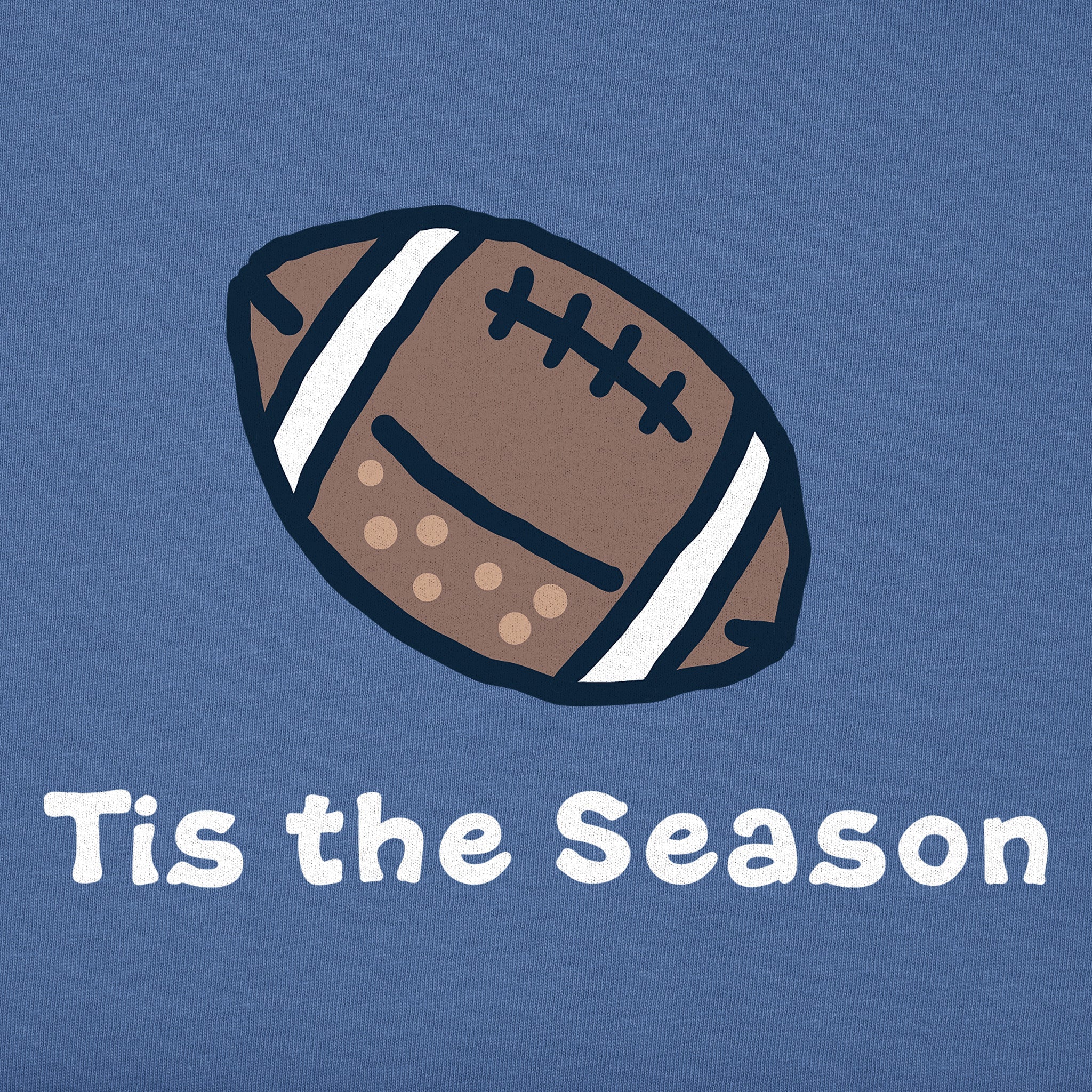 Kids Tis the Season Football Short Sleeve Crusher Tee