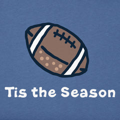 Kids Tis the Season Football Short Sleeve Crusher Tee