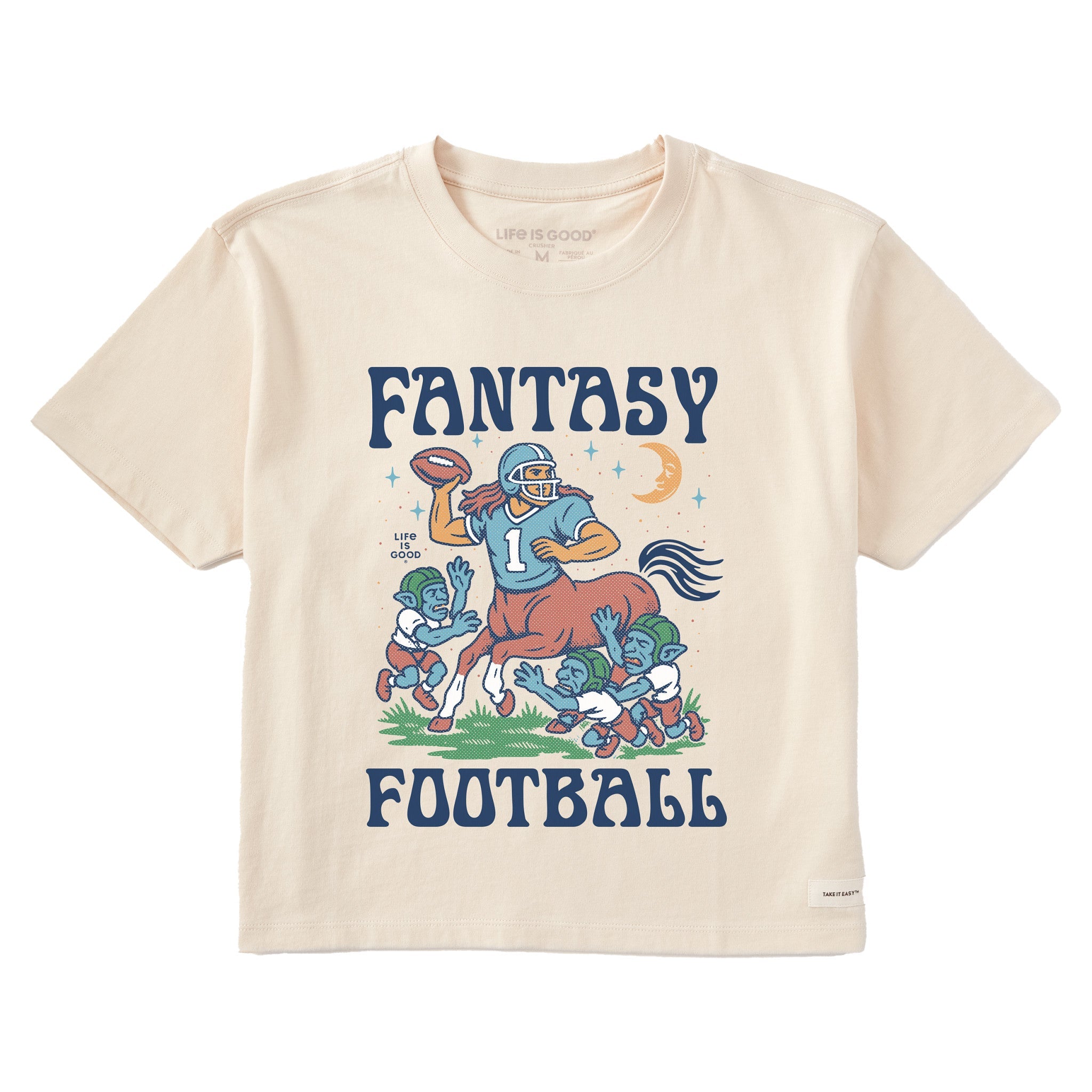 Women's Fantasy Football Centaur v. Goblins Short Sleeve Crusher Boxy Tee