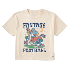 Women's Fantasy Football Centaur v. Goblins Short Sleeve Crusher Boxy Tee
