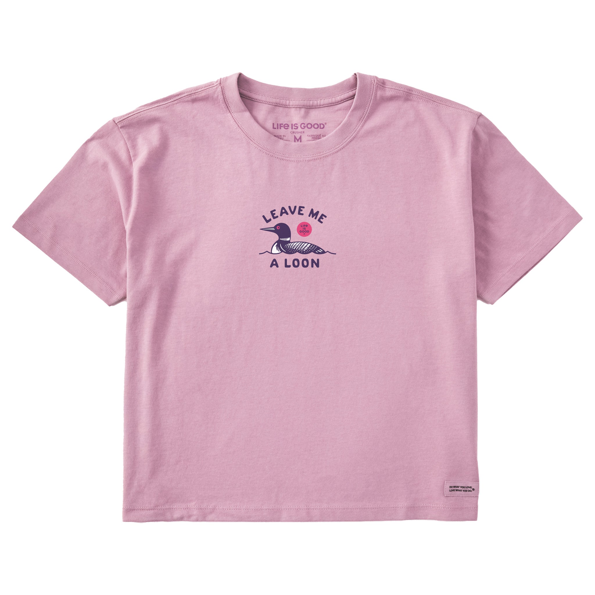 Women's Leave Me a Loon Short Sleeve Crusher Boxy Tee