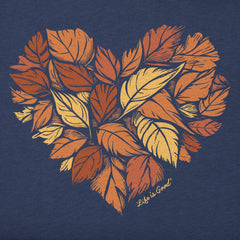Women's Leaf Heart Long Sleeve Crusher Tee