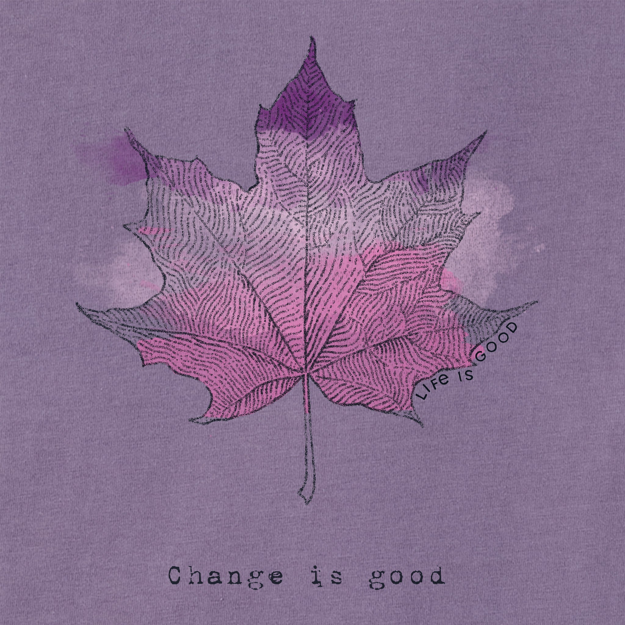 Women's Change Leaf Engraved Short Sleeve Crusher Tee