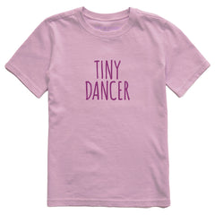 Kids Tiny Dancer Text Short Sleeve Crusher Tee