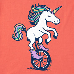 Kids Unicycle Unicorn Short Sleeve Crusher Tee