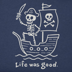 Kids Pirate Skeleton Short Sleeve Crusher Tee