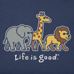 Toddler Big Animal Trio Short Sleeve Crusher Tee