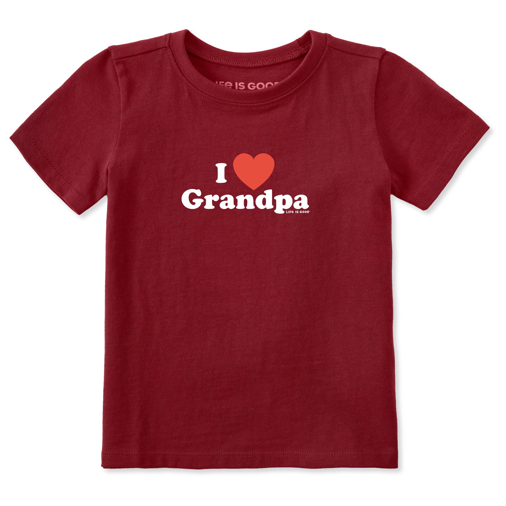 Toddler I Heart Grandpa Short Sleeve Crusher Tee