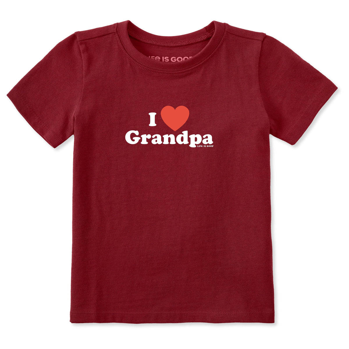 Toddler I Heart Grandpa Short Sleeve Crusher Tee