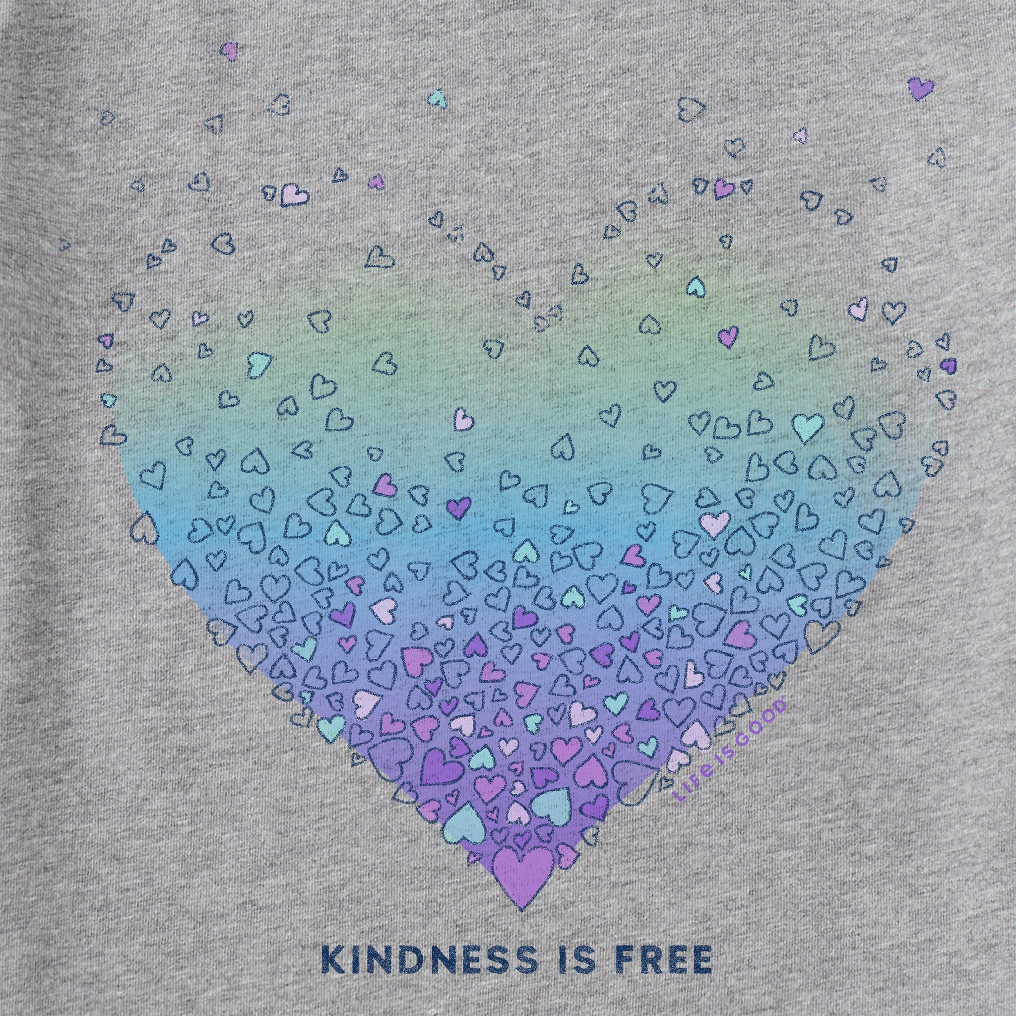 Women's Kindness is Free Evaporating Heart Short Sleeve Tee