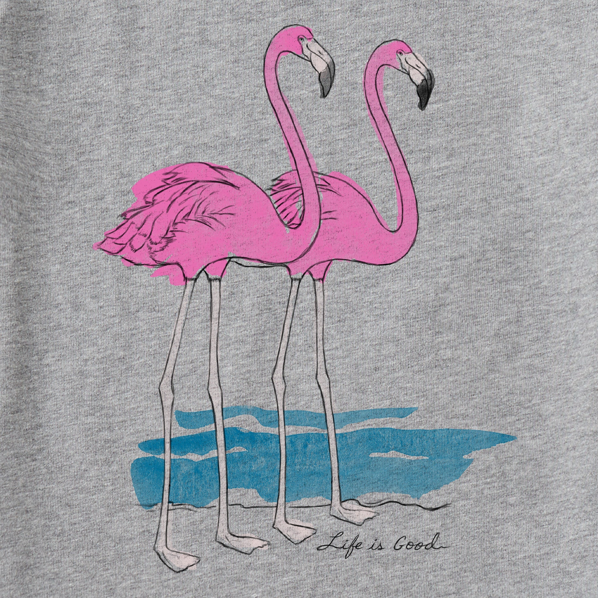 Women's Elegant Flamingos Long Sleeve Crusher-LITE Tee