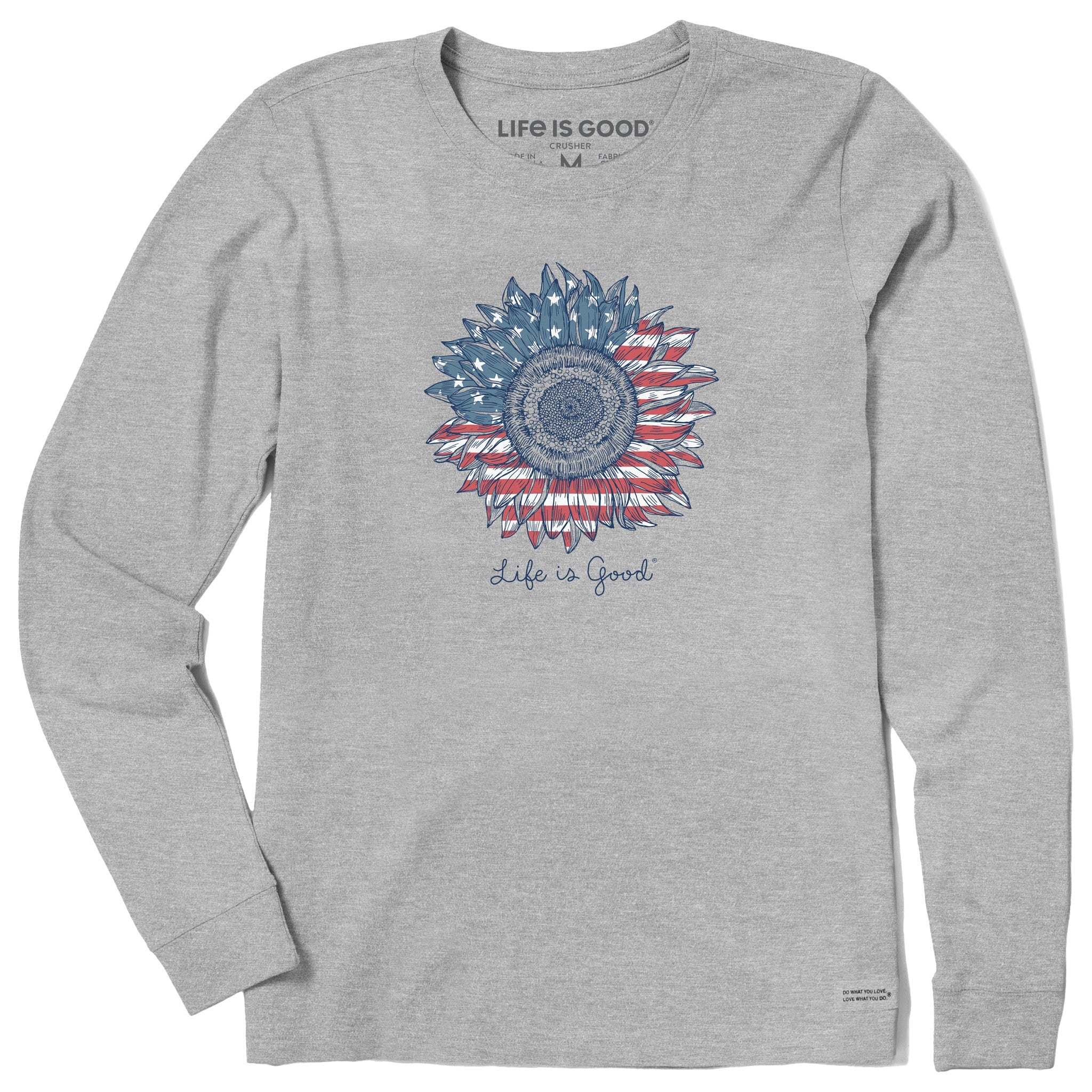 Women's American Sunflower Long Sleeve Tee