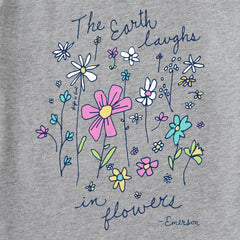Women's Earth Laughs in Wildflowers Short Sleeve Crusher-LITE Vee