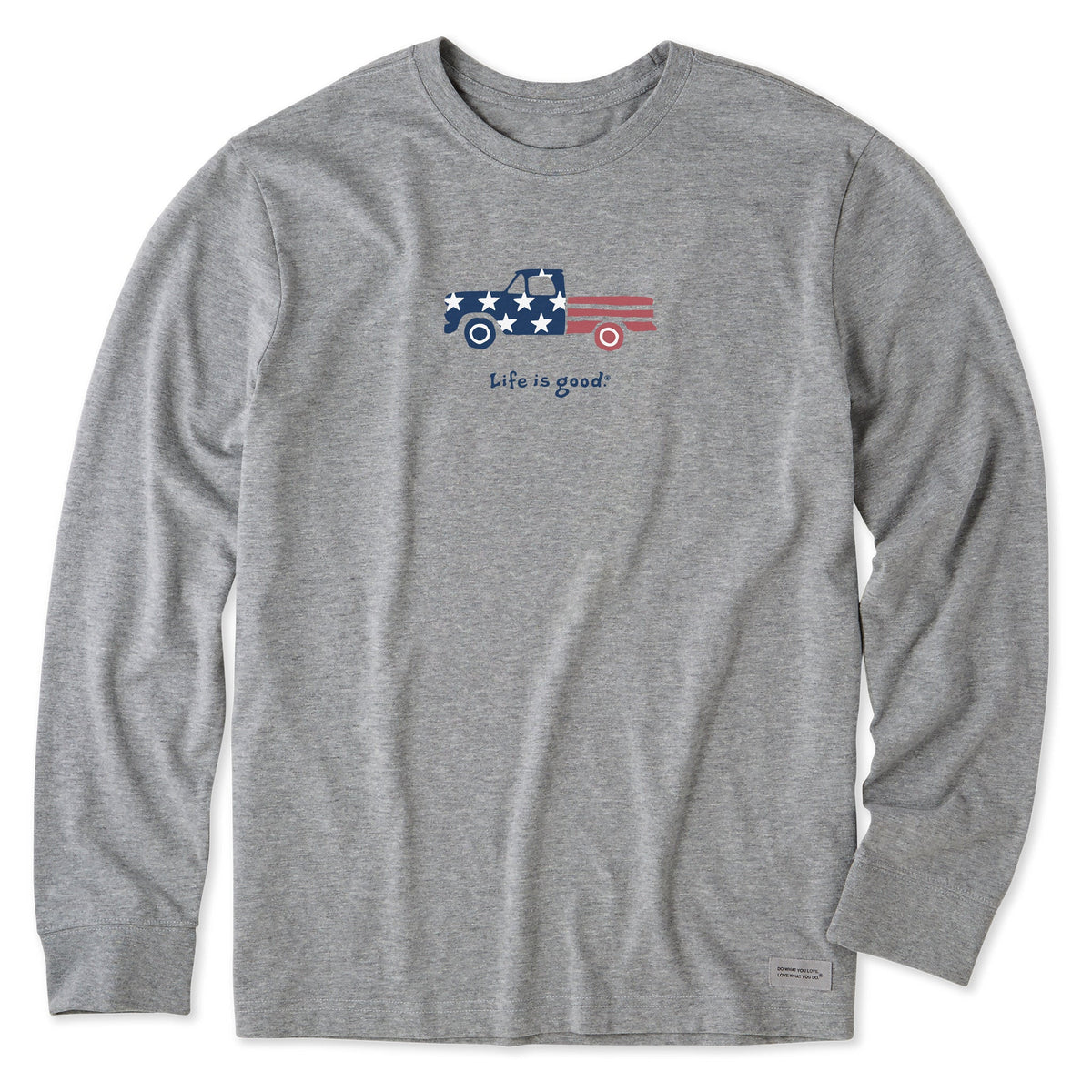 Men's Patriotic Truck Long Sleeve Crusher-LITE Tee