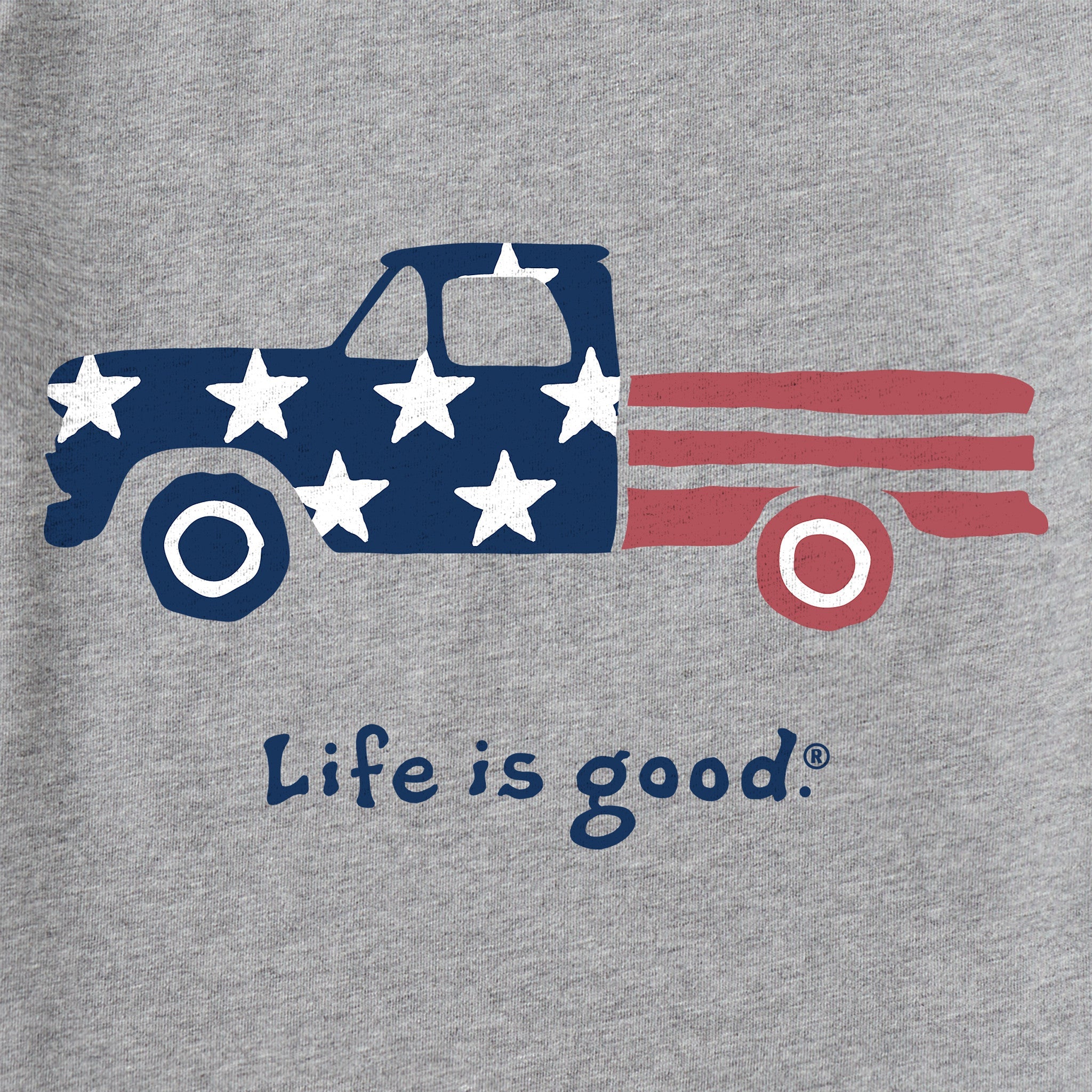 Men's Patriotic Truck Long Sleeve Crusher-LITE Tee